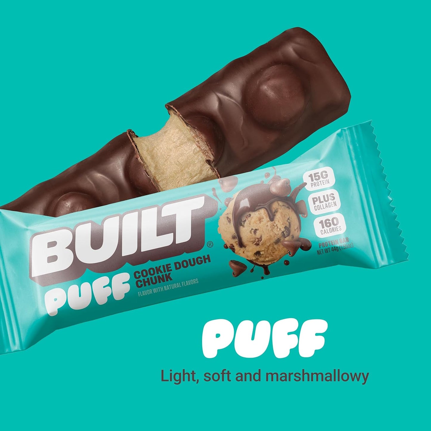 Built Bar Puff Protein Bars – 15g Protein-12 Count