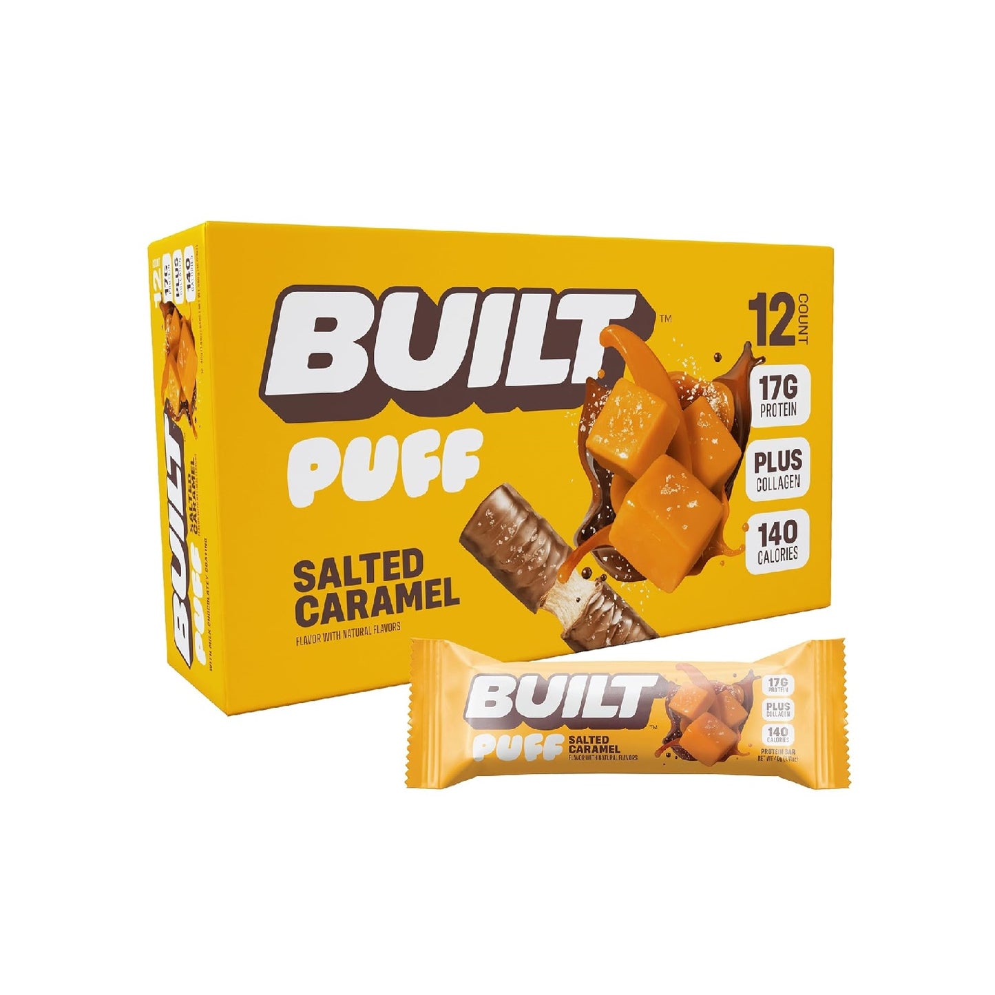Built Bar Puff Protein Bars – 15g Protein-12 Count