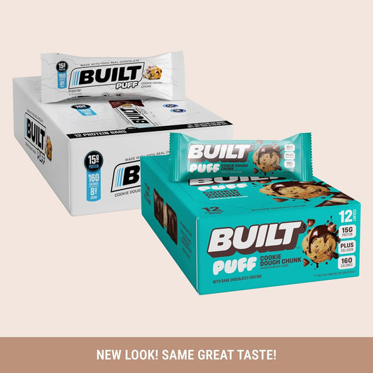 Built Bar Puff Protein Bars – 15g Protein-12 Count